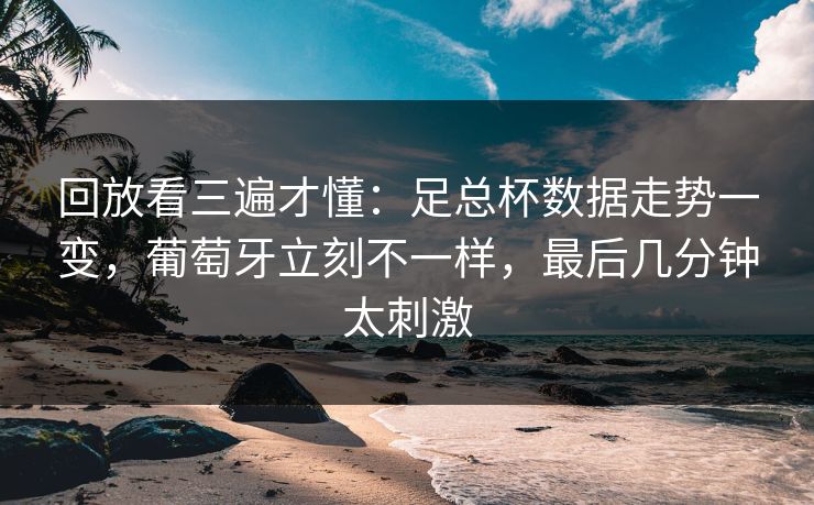 回放看三遍才懂：足总杯数据走势一变，葡萄牙立刻不一样，最后几分钟太刺激