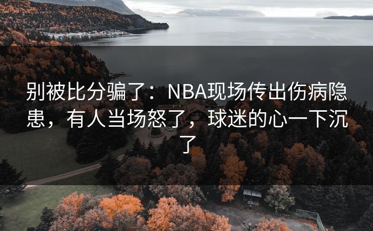 别被比分骗了：NBA现场传出伤病隐患，有人当场怒了，球迷的心一下沉了