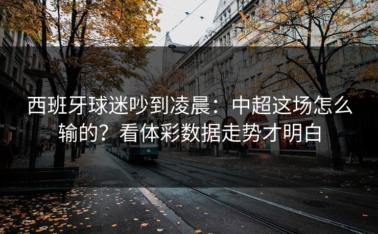 西班牙球迷吵到凌晨：中超这场怎么输的？看体彩数据走势才明白